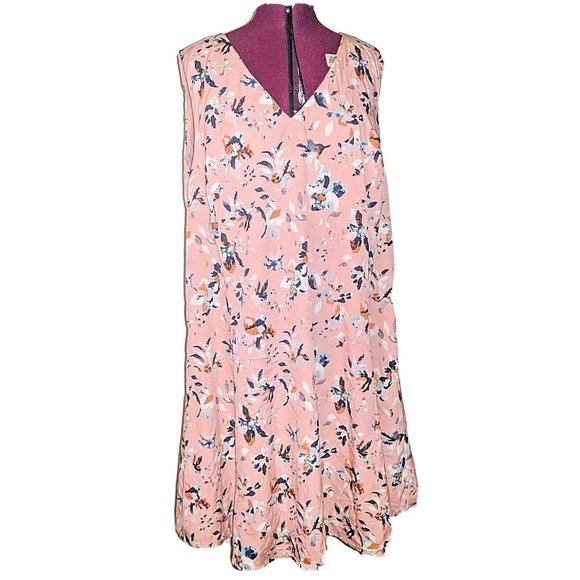 Junarose Womens Dress Size 20 Flora Swing Sleeveless Floral Print - Picture 1 of 7
